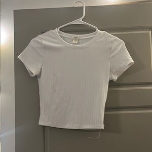 Bozzolo White Fitted Crop T-Shirt